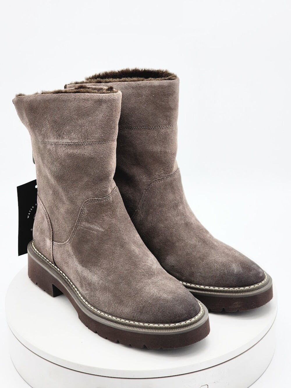 Naturalizer Sense Taupe Suede Water Repellent Boots Women’s 7.5 M